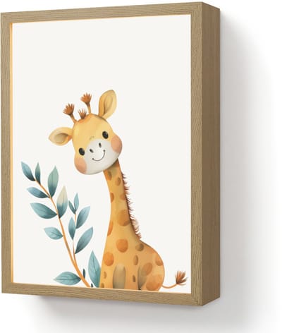 Nachtlampje 30x40 cm - Kinder lamp - Giraf - Dier - Wilde dieren - Tafellamp kinderkamer draadloos - Slaapkamer lampje - Bedlamp kinderen - Kinderlampje - Wandlamp babykamer - Nachtlampjes
