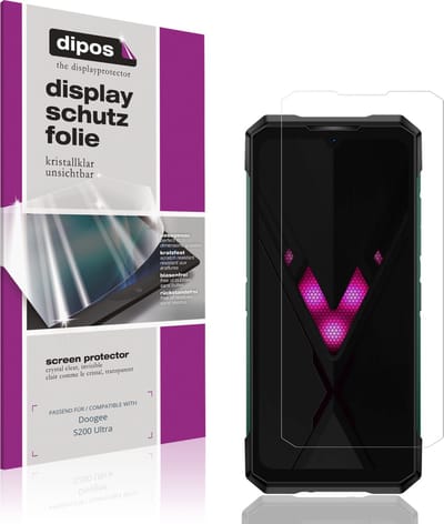 dipos – 4x Beschermfolie geschikt voor Doogee S200 Ultra | Krasbestendige & heldere Screenprotector Ultra-Thin