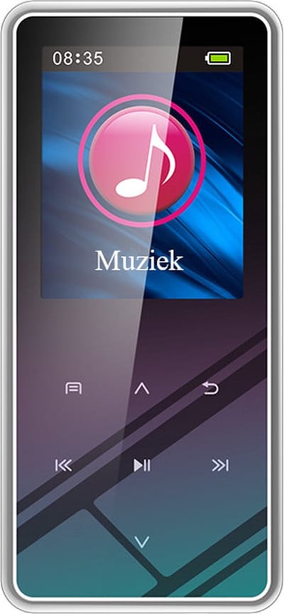 Mp3 speler Bluetooth, Mp4 speler & voice recorder in 1 - FM Radio - 32GB - Inclusief oordopjes