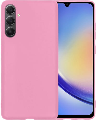 Hoesje 2 Stuks - Geschikt voor Samsung Galaxy A34 - Sterk & Shockproof - Case Siliconen - Back Cover - Telefoon Hoes - Lichtroze