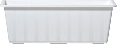 Prosperplast Plantenbak/bloembak/balkonbak Agro - wit - kunststof - 40 x 18 x 14 cm