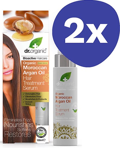 Dr Organic Marokkaanse Argan Olie Haar Serum (2x 100ml)