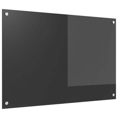 vidaXL - Keukenachterwand - Donkergrijs - 90 - x - 60 - cm - gehard - glas