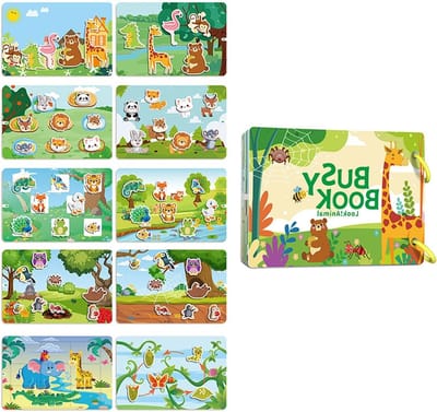 Activiteitenbord voor Kinderen, Oceaan Thema, Montessori Speelboek, Zintuiglijke Speelgoed, Motorische Vaardigheden, Educatieve Activiteiten voor 1 tot 4 Jaar