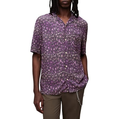AllSaints Ikuma Ss Shirt Jet Black Größe: XS | Casual hemden Outlet | Herren | Schwarz