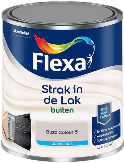 Flexa - Strak In De Lak Buitenlak Zijdeglans - Buzz Colour 5 - Mengverf - 1 L