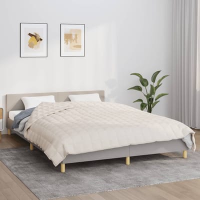 vidaXL - Verzwaringsdeken - 200x220 - cm - 13 - kg - stof - lichtcrèmekleurig