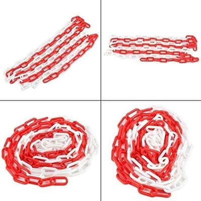 Kleurige Plastic Ketting 6mm x 5m voor Parkeerplaatsen, Tuinen en Verkeerswaarschuwing - Geel en Zwart