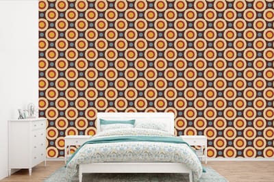 Behang - Fotobehang Retro - Vintage - Design - Cirkel - Breedte 360 cm x hoogte 240 cm
