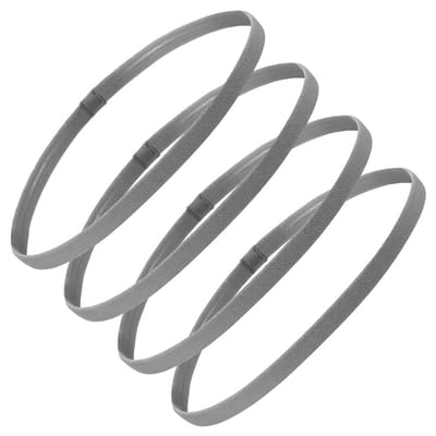 Grijze elastische sport haarbanden – set van 4 stuks – unisex antislip haaraccessoires voor sport en dagelijks gebruik