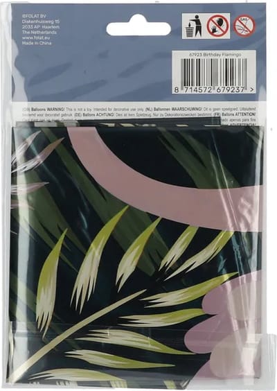 Folat - Folieballon Verjaardag Tropical Flamingo - 45 cm