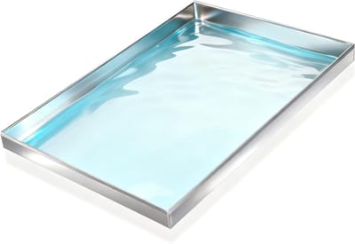 Roestvrijstalen Lekbak - Condensbak AC - Water Opvangen - Duurzaam RVS Materiaal - Diverse Maten - Zilverkleurig