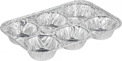 Mini muffins vormen uit aluminium - 6 muffins - 20 containers