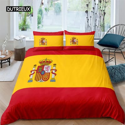 Nationale Vlag Dekbedovertrek Set King Size Creatieve Amerikaanse Vlag Beddengoed Set voor Tieners Volwassenen Microfiber Eenpersoons Tweepersoons Dekbedovertrek AU Double(180x210cm)