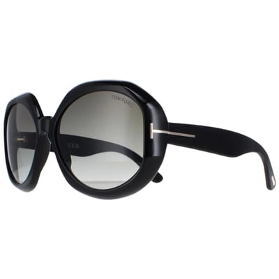 Tom Ford Georgia 02 FT1011 01B glanzend zwart smoke gradient zonnebril