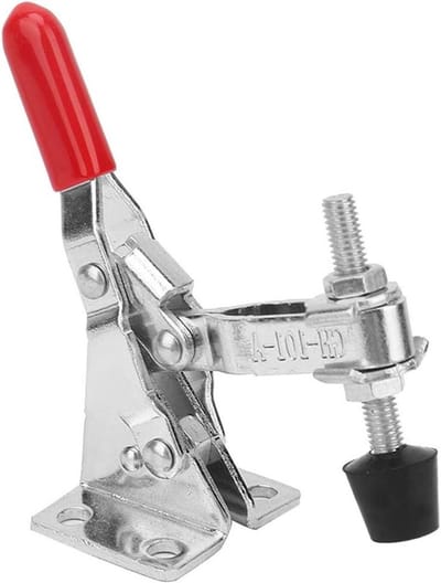 Snelspanklem Verticaal - Werkstukhouder - Werkstuk Vastzetten - Snelle Ontgrendeling - 50 kg Capaciteit - Rood Handvat
