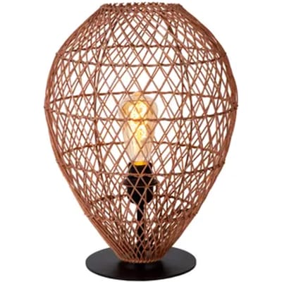 Lucide Tafellamp Kenjiro - Rotan Okergeel - Diam. 40cm - E27