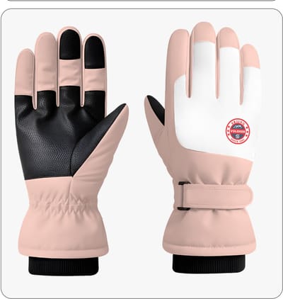 Zwart - Waterdichte Ski & Snowboard Handschoenen – Touchscreen, Winddicht Winterhandschoenen met Polsriem