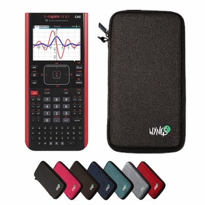 TI-Nspire CX II-T CAS incl. WYNGS Beschermhoes Donkergrijs - Grafische Rekenmachine - Basis Pakket