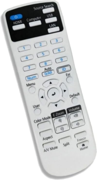 Afstandsbediening geschikt voor de EPSON H972A beamer, vervangt 2198635 / 219863500