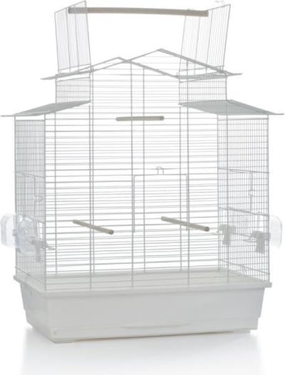 Beeztees Iza 3 Open - Vogelkooi - Wit - Groot - 59x38x65 cm
