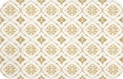 WC mat 80x50 cm - Antislip - Ornament - Klassiek - Goud - Toiletmat - Vloermat - Douchemat - Toilet tapijt - Toiletmatten