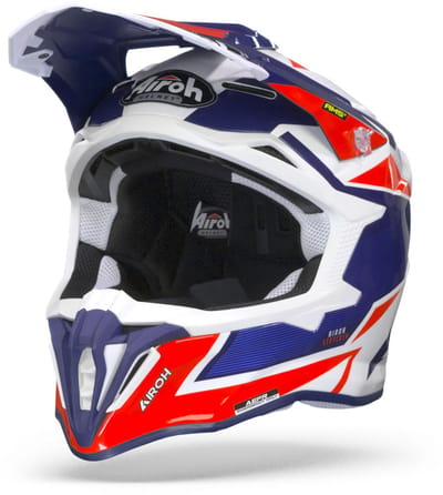 Airoh Strycker Axe Blauw Rood Crosshelm - Helm
