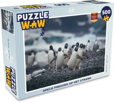 Puzzel Adelie pinguïns op het strand - Legpuzzel - Puzzel 500 stukjes