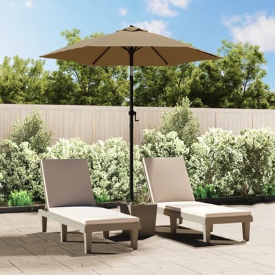 vidaXL - Parasol - 200x224 - cm - aluminium - taupe