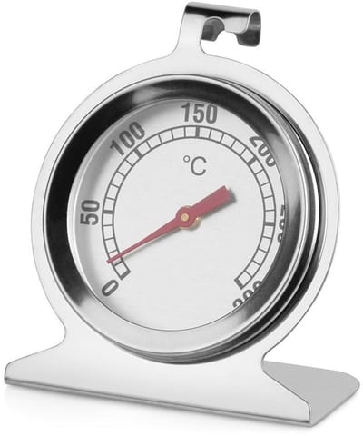 Orion - Oven Thermometer - Roestvrijstaal - 0 tot 300°C - Stabiele Basis