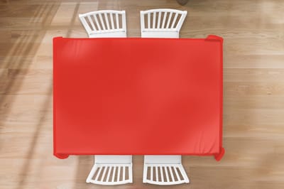 Tafelkleed - Tafellaken - 200x130 cm - Rood - Kleur - Effen - Binnen en Buiten