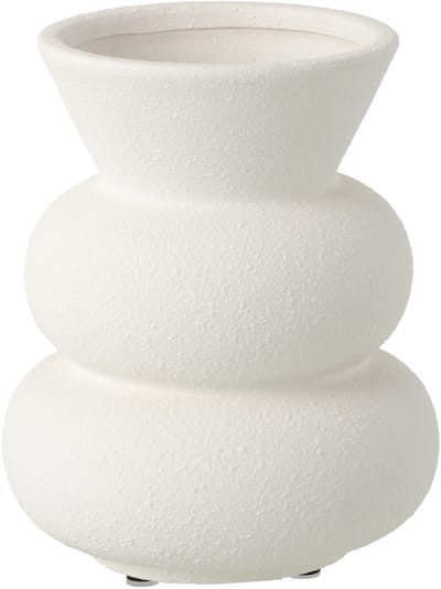J-Line vaas Kegel - keramiek - wit