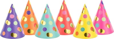 Feesthoedjes Stippen - 6 stuks