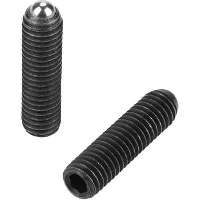 10 stuks M8 Schroefdraad Zeskantige Inbus Koolstofstaal Kogel Veerplunjers Set (M8*30)