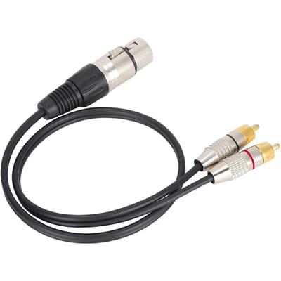 o Splitter 1 XLR Vrouwelijke Stekker naar 2 RCA Mannelijke Stekkers Kabel voor Home Theater en Professioneel o 1m / 3.3ft