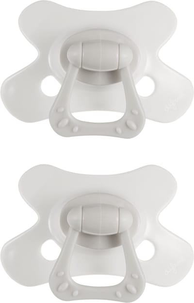 Difrax Fopspeen Natural - 18+ Maanden - Lichtgrijs - 2 Stuks