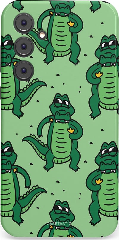Casetastic hoesje geschikt voor Samsung Galaxy A35 - Dubbellaagse bescherming - Kroko dans - Fashion Case - Mintgroen