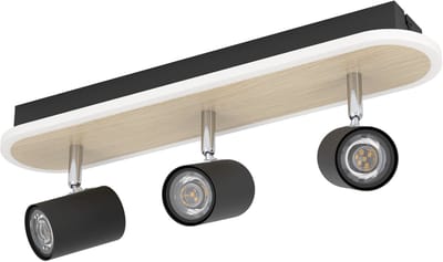 EGLO Rimbocchi Spot - LED - 46 cm - Zwart|Bruin - Dimbaar - Lichtscenario's