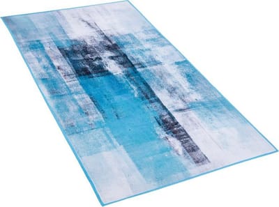 TRABZON - Laagpolig vloerkleed - Turquoise - 80 x 150 cm - Polyester