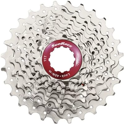 Rode metalen aluminium cassette Sunrace 10V