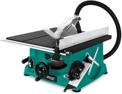 Tafelzaag - Zaagbank - Precisie Houtbewerking - Soft Start - 250 mm Zaagblad - Turquoise