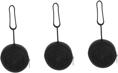 Menstruatiecup Houders - Opbergdoosjes - Hygiënisch Opbergen - Zachte Silicone - 3 Stuks - Zwart