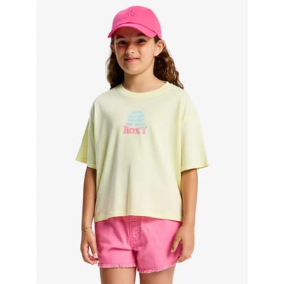 Roxy Daisyloose Season T-shirt Met Korte Mouwen Geel 10 Years Meisje
