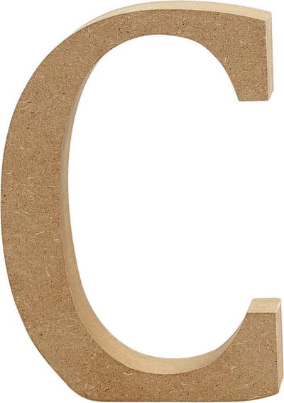 Letter, C, H: 8 cm, dikte 1,5 cm, 1 stuk