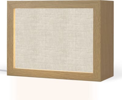 Tafellamp 20x15 cm - LED lamp - Linnen - Textuur - Beige - Decoratieve tafellampen - Dimbaar - Tafellampje slaapkamer - Woonkamer binnen