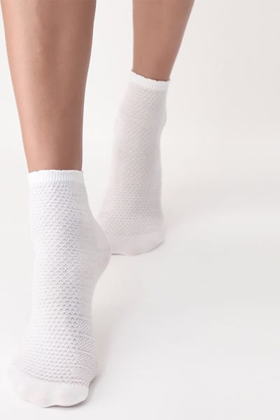 Oroblu - Demi-Bas twins Harmonic Socks - 2 pack - white - one size