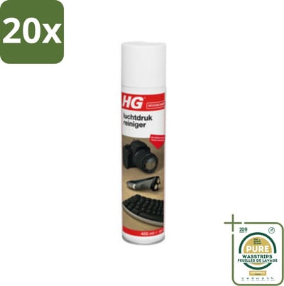 20 x HG Luchtdrukreiniger Voor Alle Kiertjes & Gaatjes 400 ml - Grootverpakking - Luchtdrukreiniger - Stof Verwijderen - Losse Vervuiling - Toetsenbord Reinigen - Printer Reinigen