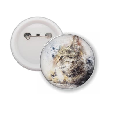 Button Met Speld - Kat