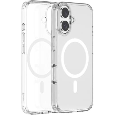 Coverzs Crystal Magsafe case geschikt voor iPhone 16 - Magsafe telefoonhoesje - Schock & TPU hoesje