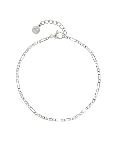 Mint15 Armband fijne schakel - Zilverkleur RVS/Stainless Steel